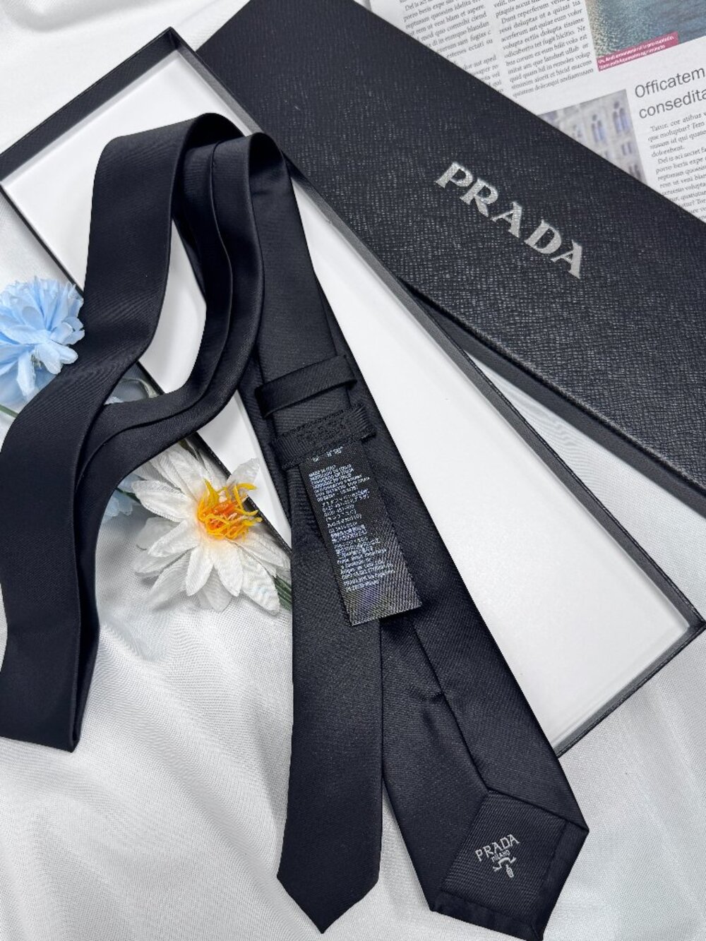 ✨PRADA Black Tie, Unisex Brand New 😎 - Picture 3 of 7
